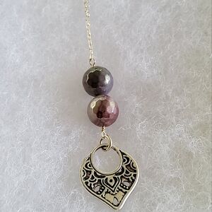 🇨🇦Artisan Necklace With Grey/Wine Stones